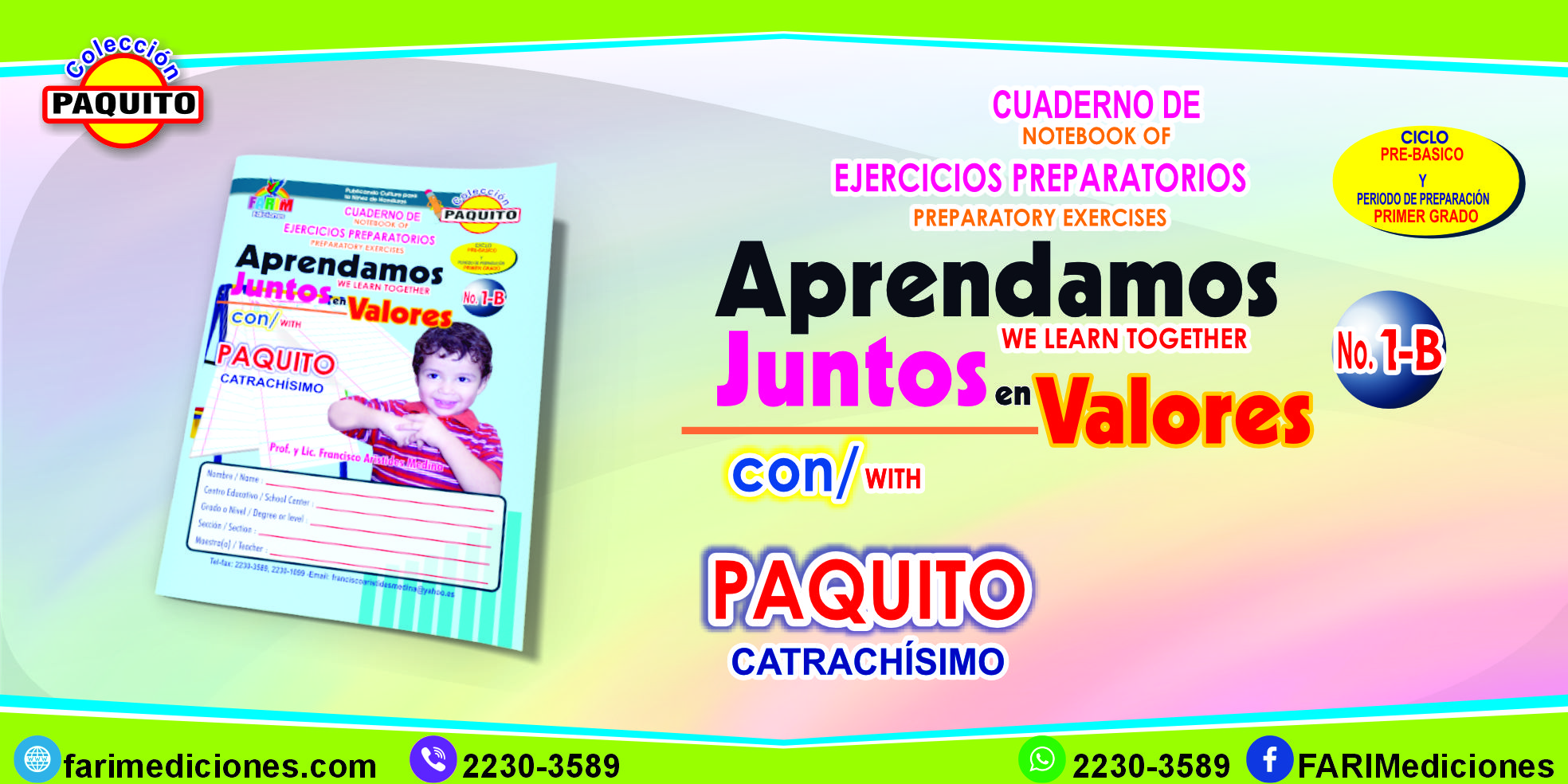 Aprendamos Juntos en Valores Con Paquito No 1-B